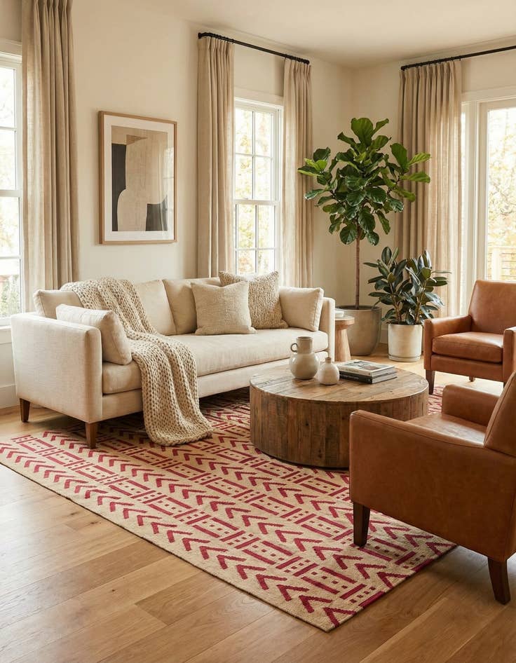 Detail image of  6' 9 x 9' 9  Hand Woven Kilim Modern Wool Rug