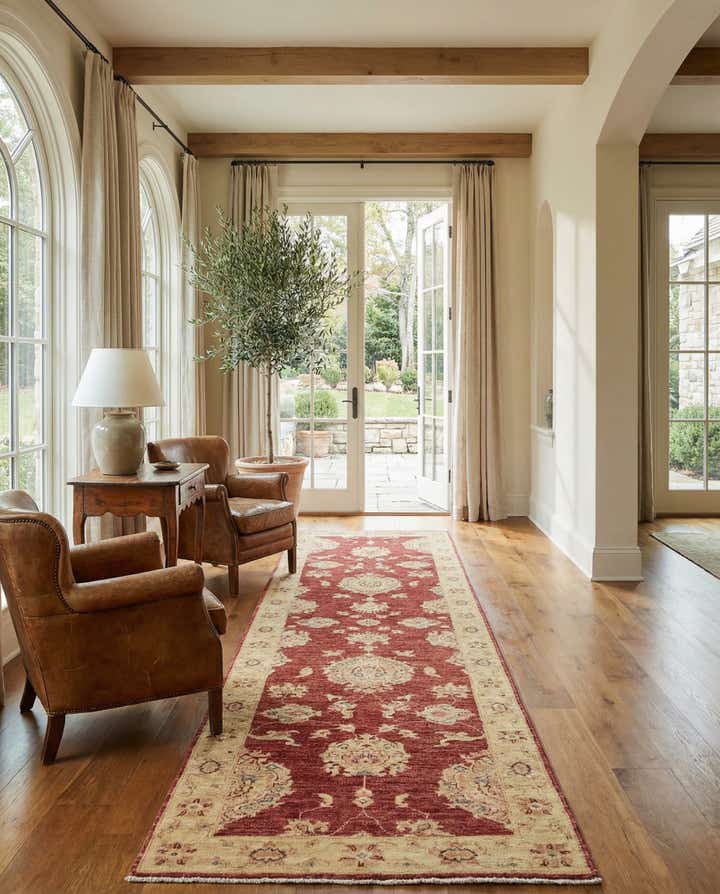 2' 8 x 9' 10 Hand Knotted Peshawar Ziegler Runner Rug