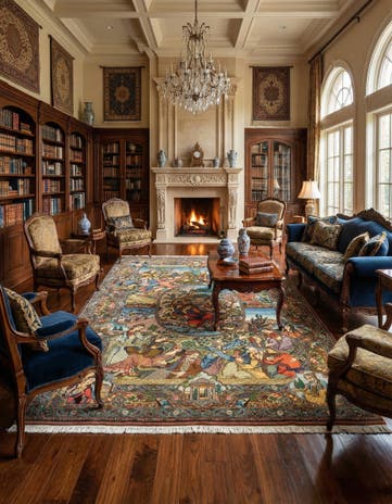 6' 4 x 9' 9 Hand Knotted Tabriz Persian Rug