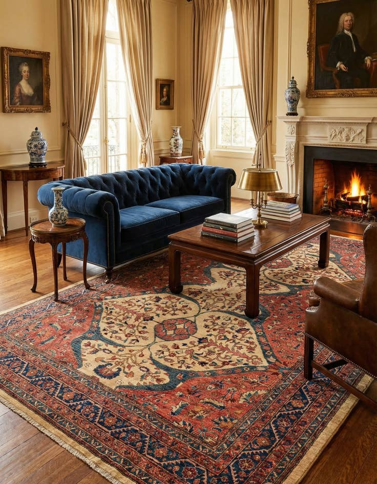 Detail image of 6' 8 x 9' 10  Hand Knotted Ariana Ziegler Oriental Rug