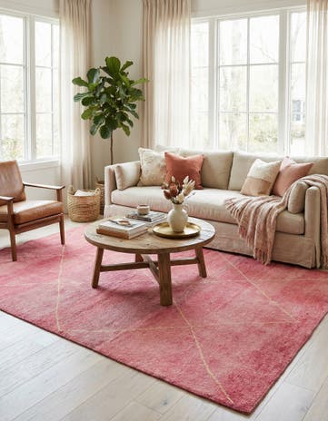 5' 9 x 8' 2 Hand Knotted Moroccan Wool Rug