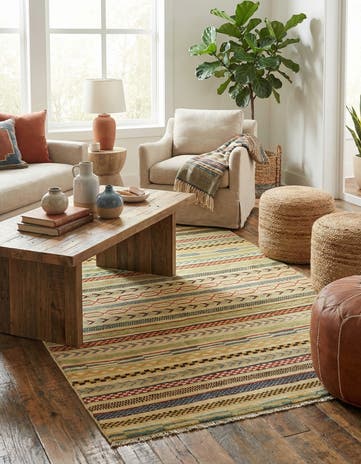 3' 6 x 5' 9 Hand Knotted Modern Ziegler Rug