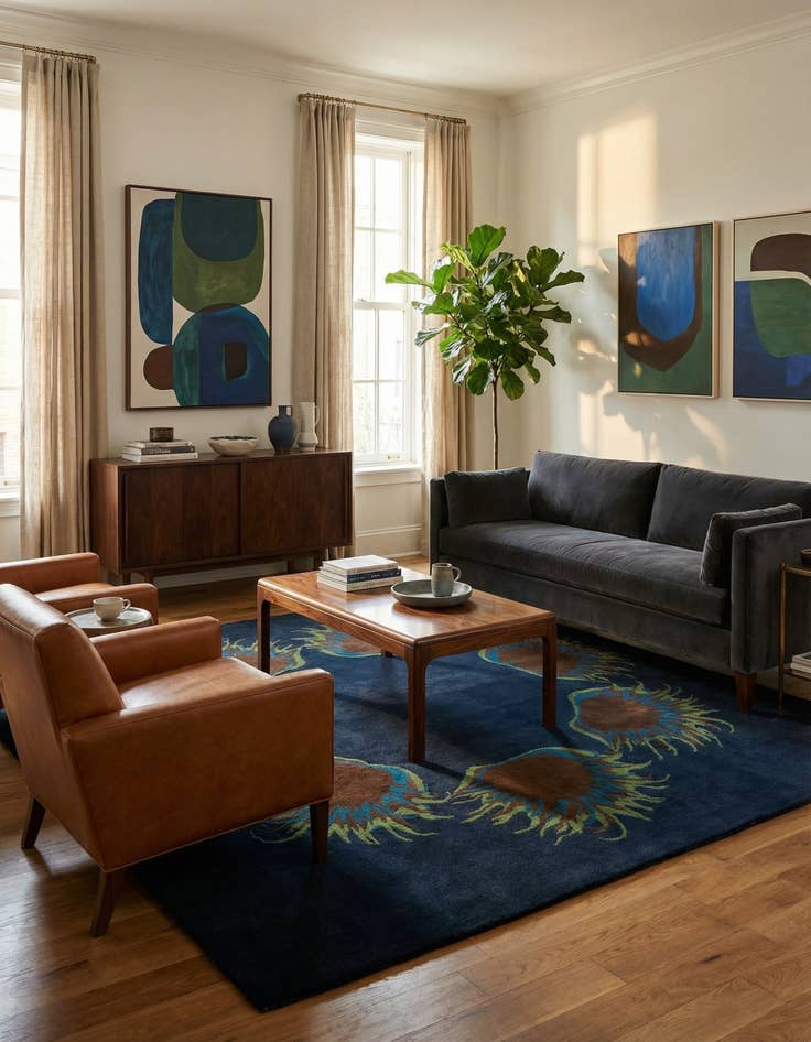 Detail image of 7' 7 x 7' 7 Luna Square Rug