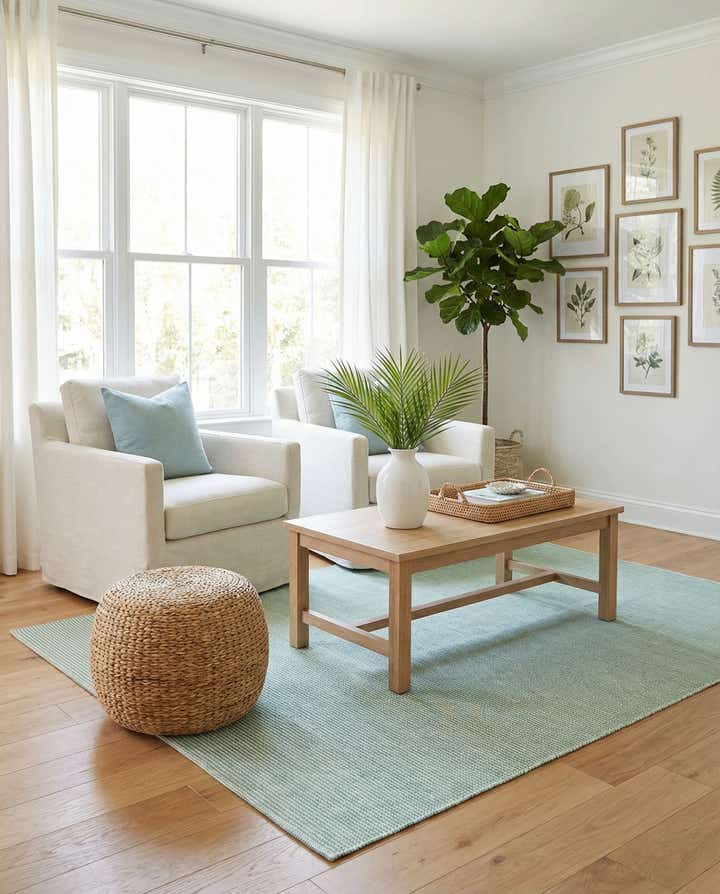 6' 1 x 9' Easy-Clean Jill Zarin Palm Springs Indoor / Outdoor Rug