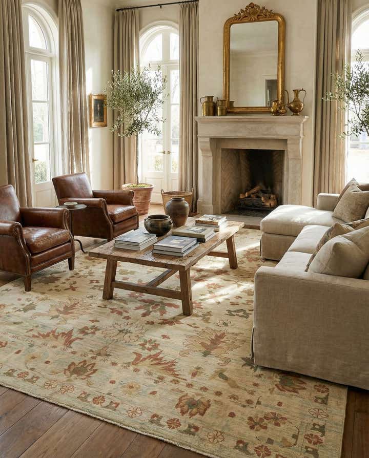 11' 10 x 15' 8 Hand Knotted Oushak Wool Rug