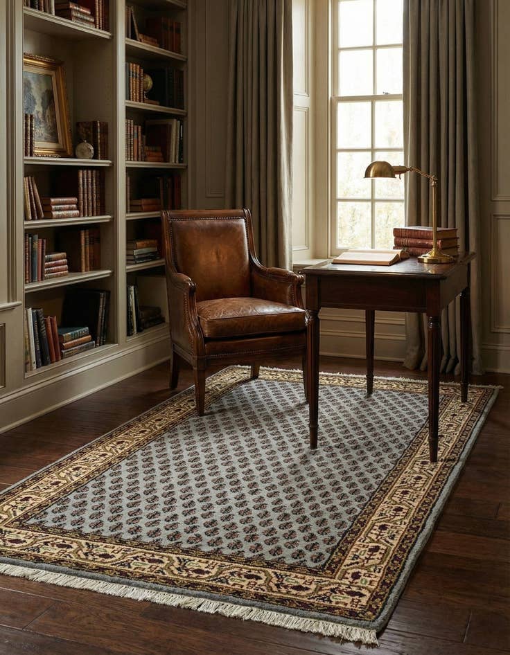 Detail image of 3' 1 x 5' 5  Hand Knotted Mir Wool Rug