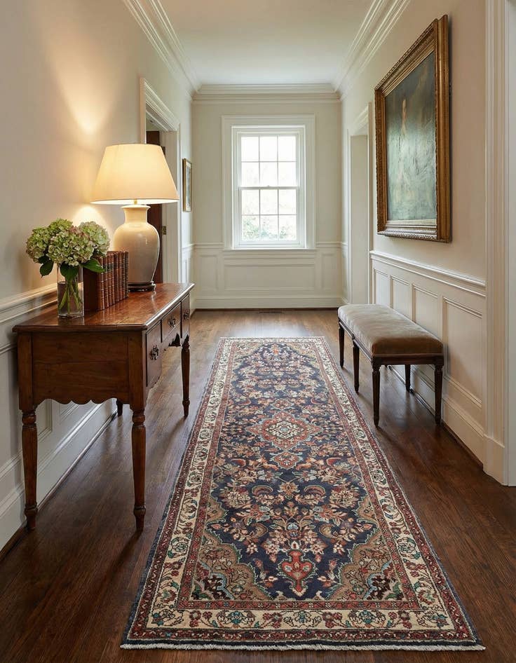 Detail image of 3' 4 x 10' 4 Hamedan Runner Rug