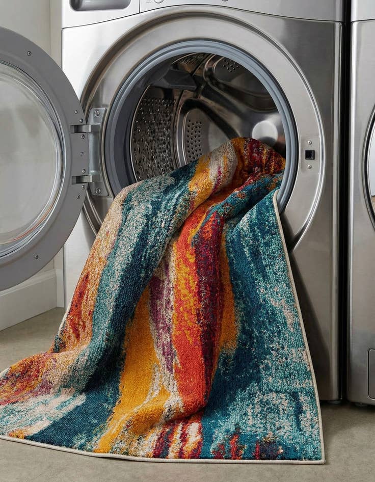 Detail image of 4' x 6'  Washable Haerfest Rug