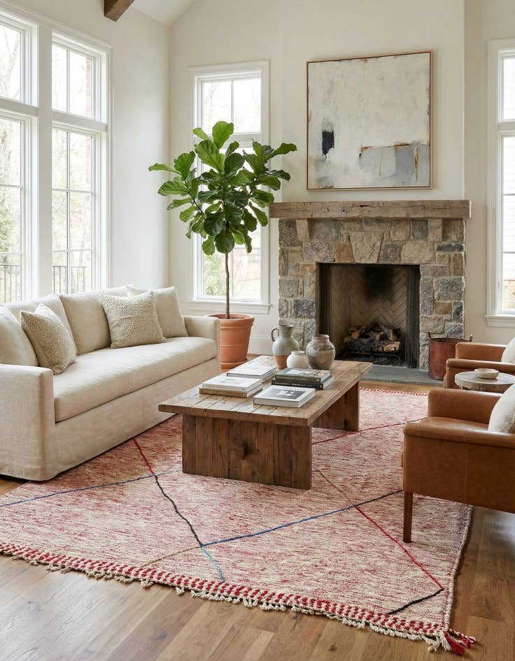 Detail image of 7' 10 x 11' 2  Hand Knotted Moroccan Wool Rug