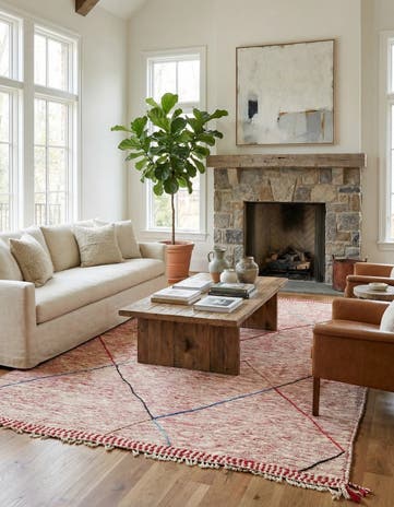 7' 10 x 11' 2 Hand Knotted Moroccan Wool Rug