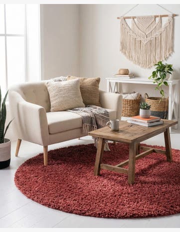 5' 3 x 5' 3 Zermatt Shag Round Rug