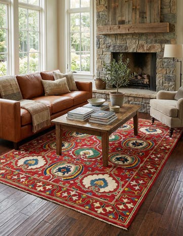 5' x 7' Hand Knotted Kazak Rug