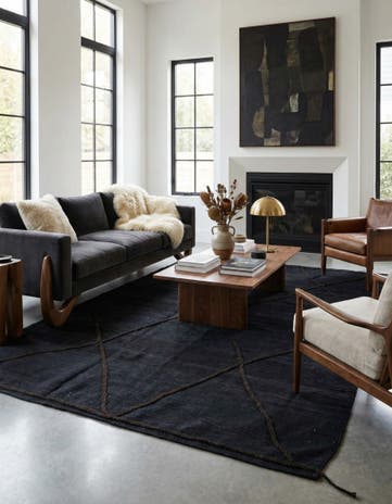 5' 8 x 7' 10 Hand Woven Kilim Modern Wool Rug