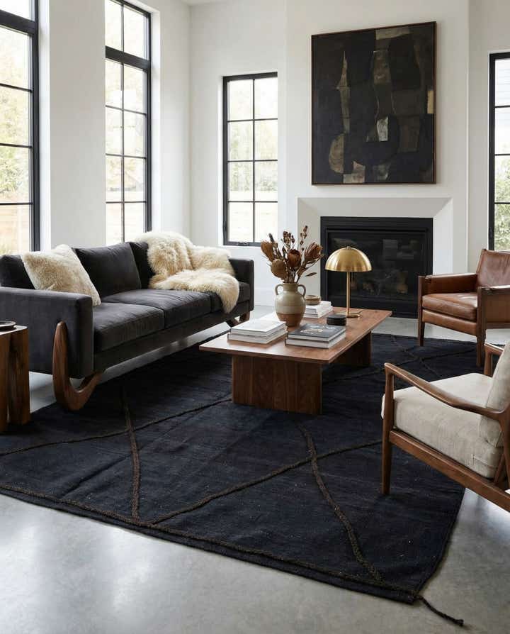 5' 8 x 7' 10 Hand Woven Kilim Modern Wool Rug