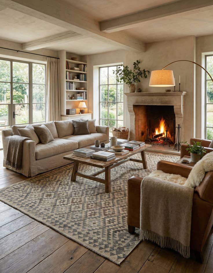 Detail image of  6' 9 x 10' 2  Hand Woven Kilim Maymana Wool Rug