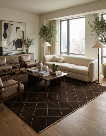 8' 2 x 9' 9 Hand Knotted Moroccan Wool Rug