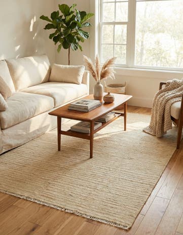 4' 10 x 6' 8 Hand Knotted Moroccan Wool Rug