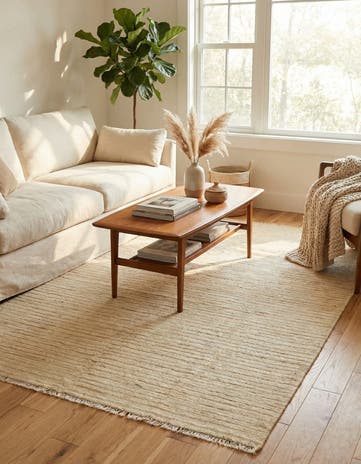 4' 10 x 6' 8 Hand Knotted Moroccan Wool Rug