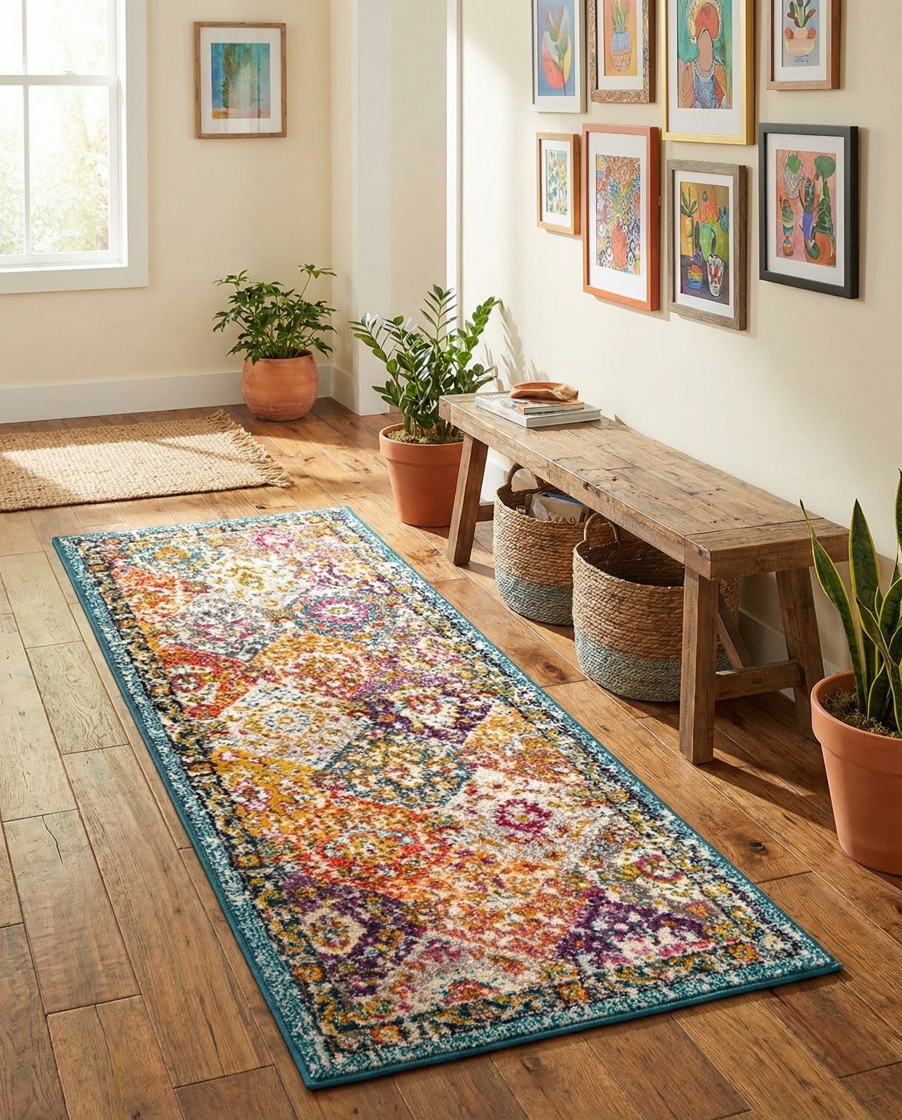 Multicolor 2' x 5' Madeline Runner Rug | Rugs.com