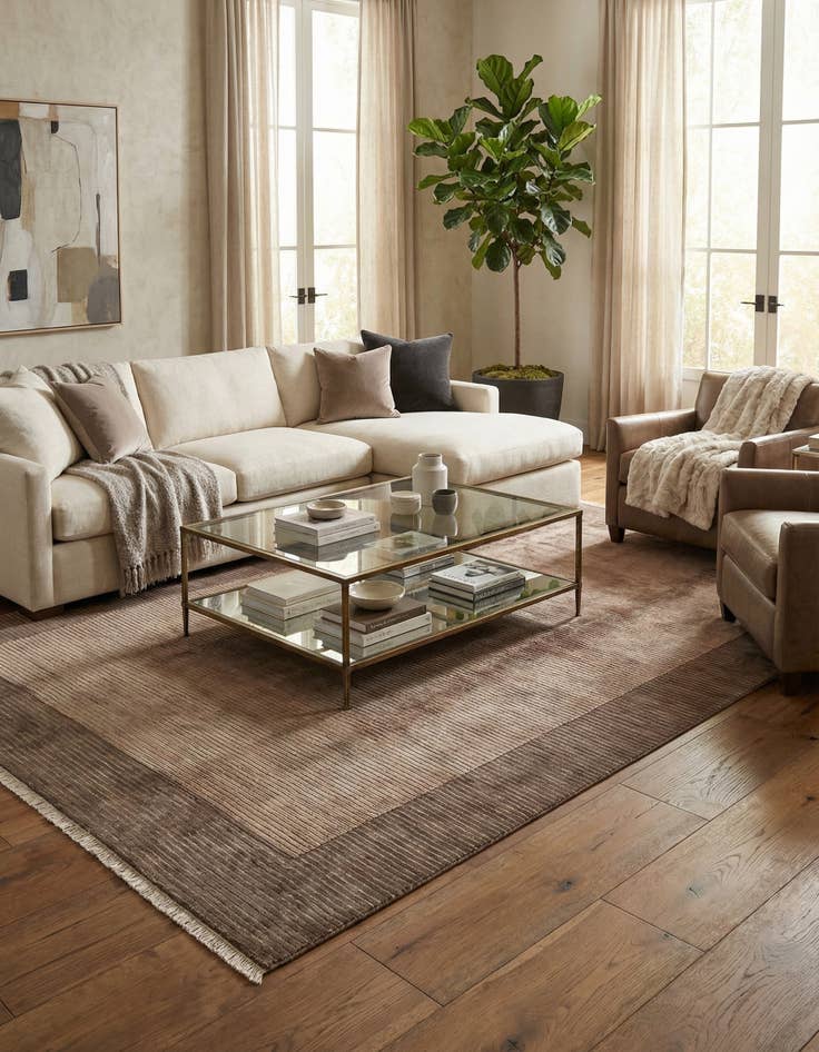 Detail image of 6' 6 x 9' 10  Hand Knotted Darya Wool Rug