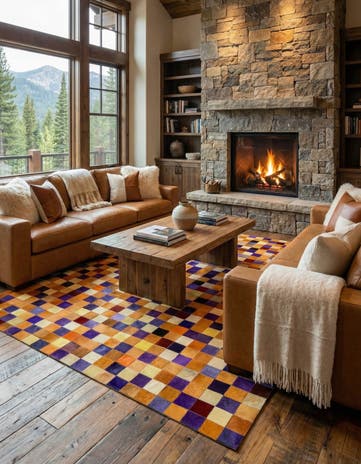 8' x 9' 11 Cowhide - Patchwork Rug