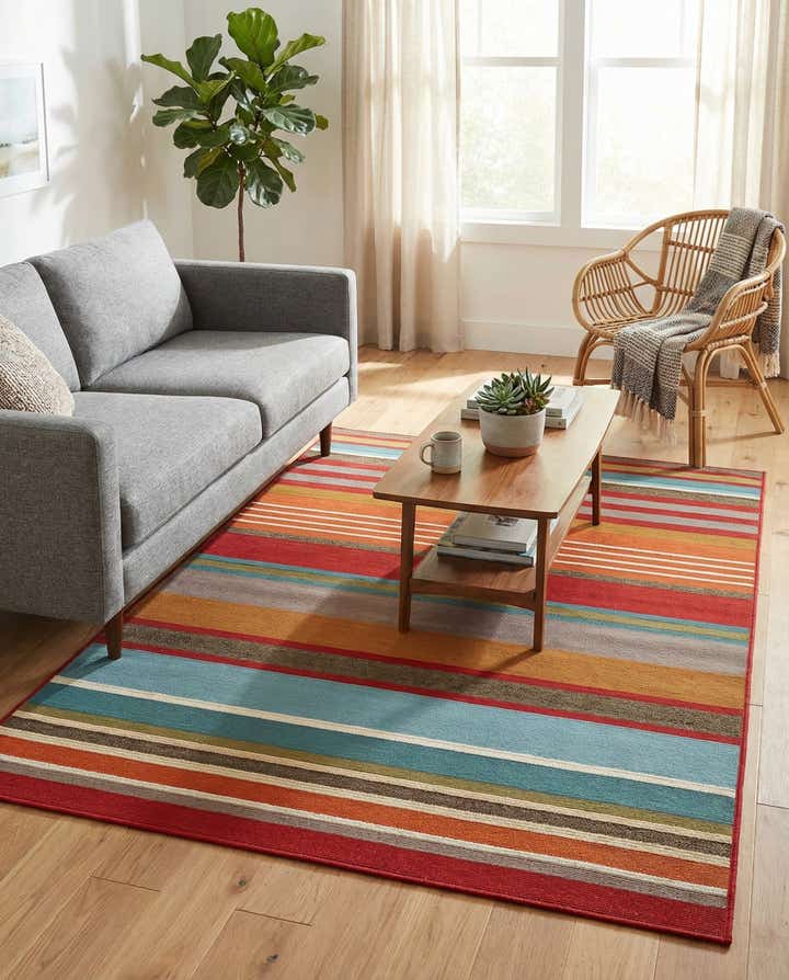 4' x 6' Easy-Clean Modern Indoor / Outdoor Rug