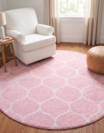 185cm x 185cm Trellis Frieze Round Rug