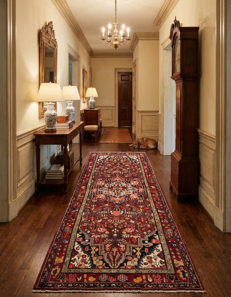 Detail image of 4' 5 x 13' 6 Hamedan Runner Rug