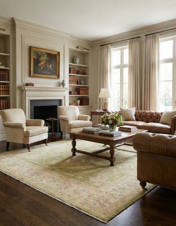 5' 9 x 8' Hand Knotted Peshawar Ziegler Rug