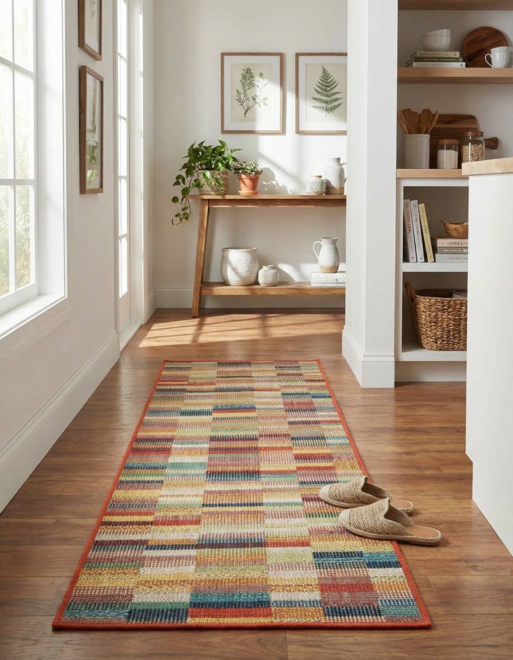 Detail image of  2' x 8'  Washable Baja Indoor / Outdoor Runner Rug