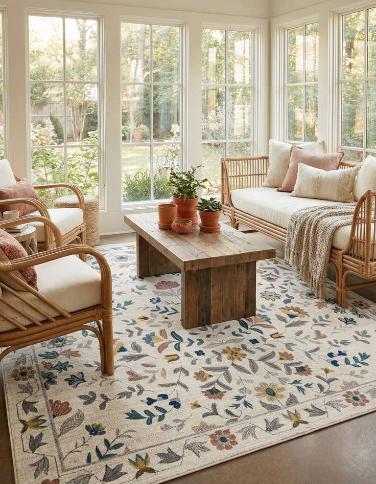Detail image of 8' x 8' Blossom Square Rug