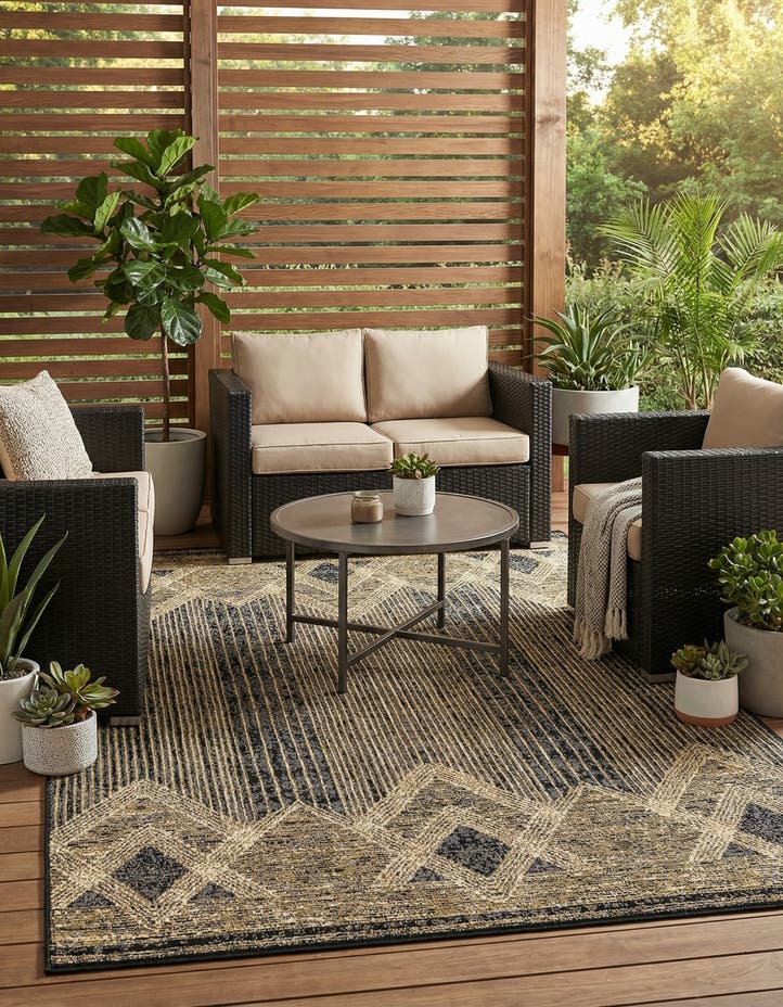 5' x 8' Easy-Clean Modern Indoor / Outdoor...