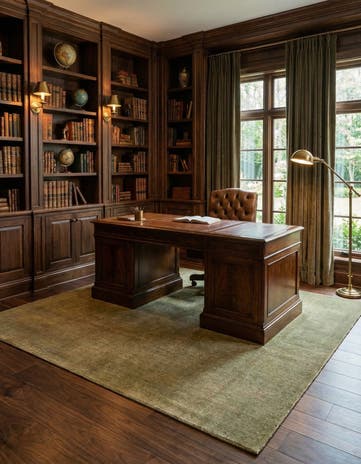 6' 4 x 6' 10 Hand Knotted Over-Dyed Ziegler Square Rug