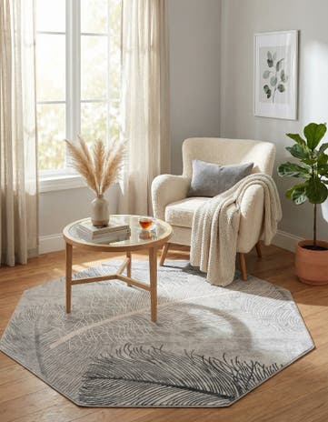 Gray Finsbury Octagon Rug