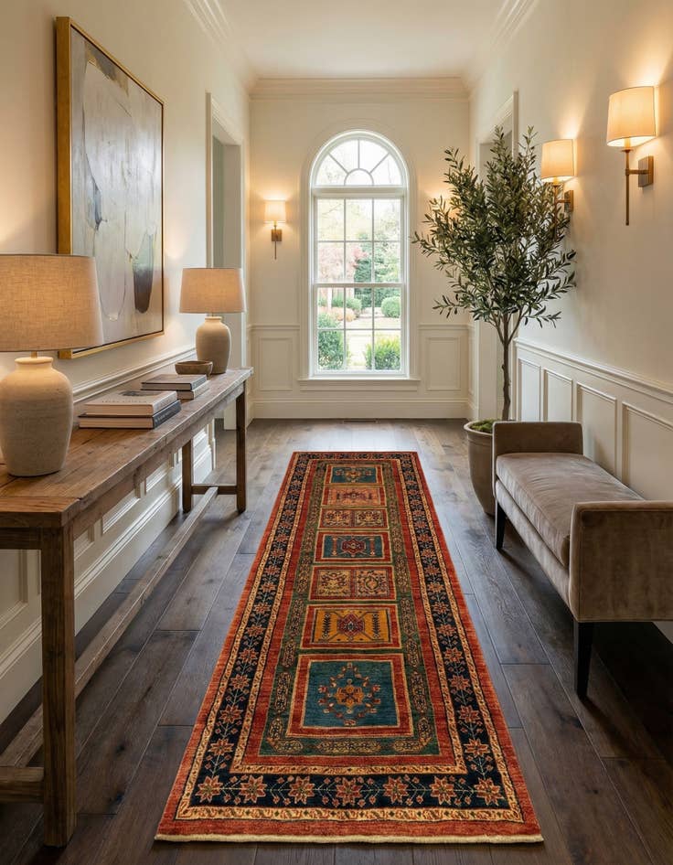 Detail image of  2' 9 x 9' 10 Luribaft Wool Runner Rug