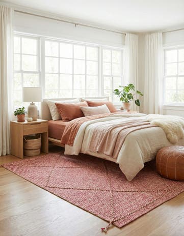 6' 2 x 8' 5 Hand Knotted Moroccan Wool Rug