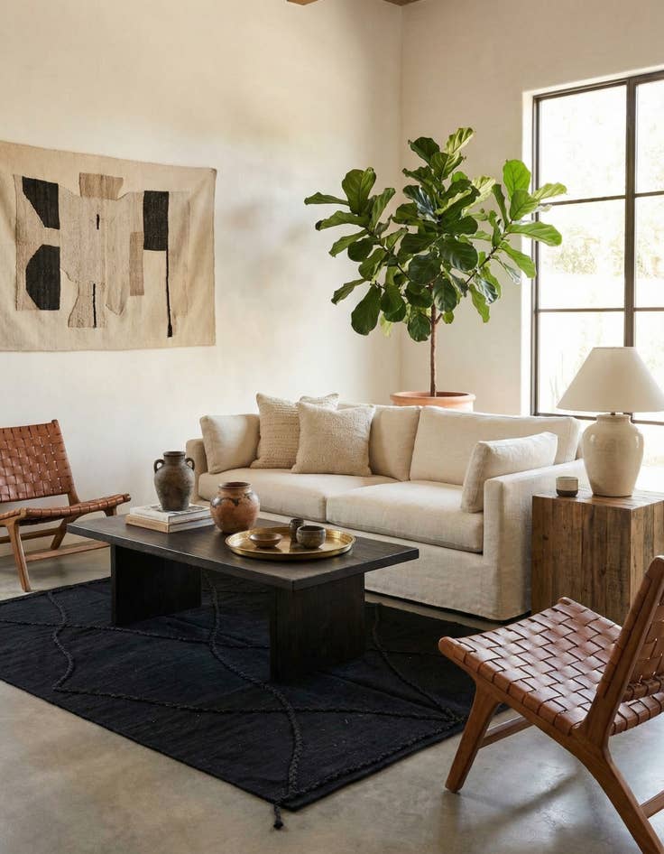 Detail image of 4' 9 x 6' 4  Hand Knotted Moroccan Wool Rug