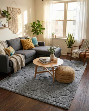  4' x 6' Lattice Shag Rug