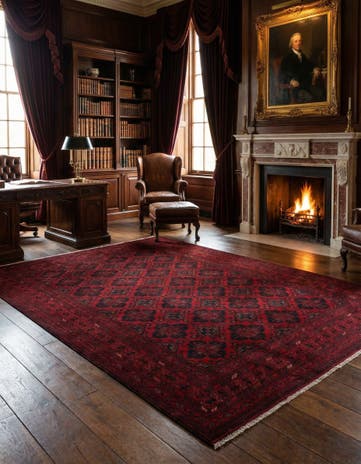 6' 4 x 9' 7 Hand Knotted Khal Mohammadi Wool Rug