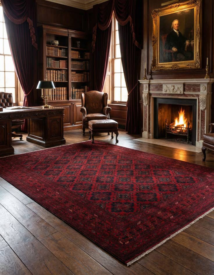 Detail image of 6' 4 x 9' 7  Hand Knotted Khal Mohammadi Wool Rug