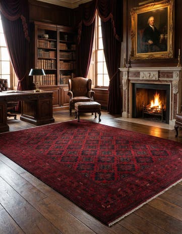 6' 4 x 9' 7 Hand Knotted Khal Mohammadi Wool Rug
