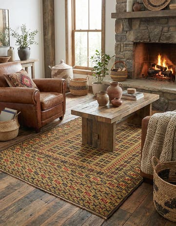 3' 10 x 6' Hand Woven Kilim Afghan Wool Rug