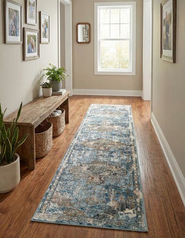 Blue Highbury Runner Rug