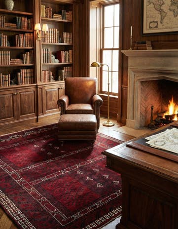 5' 8 x 6' 9 Hand Knotted Khal Mohammadi Oriental Wool Rug