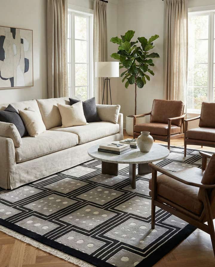 6' 5 x 9' 10 Hand Knotted Darya Wool Rug