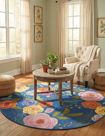 5' 3 x 5' 3 Blossom Round Rug