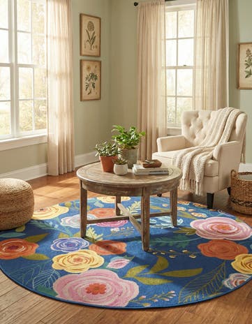 5' 3 x 5' 3 Blossom Round Rug