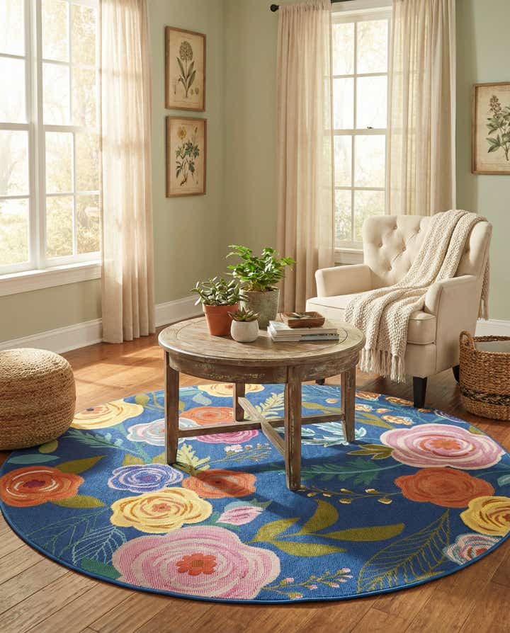 5' 3 x 5' 3 Blossom Round Rug