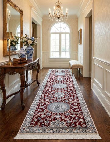 3' 4 x 11' 2 Hand Knotted Nain Persian Runner Rug