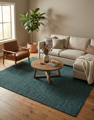 7' 10 x 7' 10 Handmade Braided Jute Square Rug